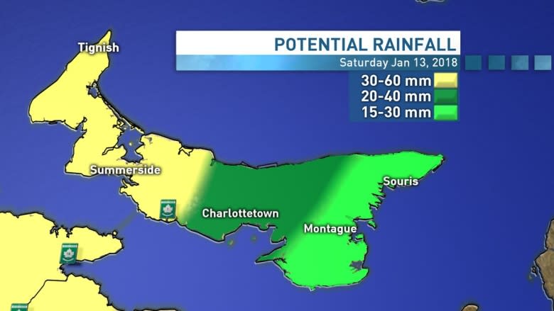 Heavy rain forecast to hit P.E.I., flash freeze warning issued