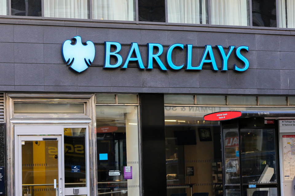 LONDON, UNITED KINGDOM - 2020/03/01: An exterior view of a Barclays Bank branch in central London. (Photo by Dinendra Haria/SOPA Images/LightRocket via Getty Images)