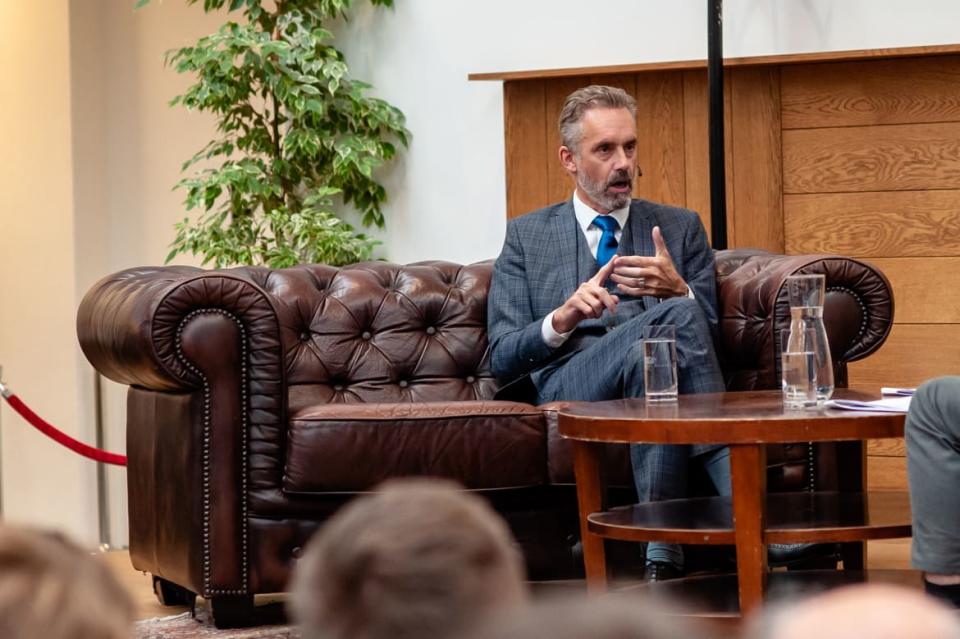 <div class="inline-image__caption"><p>Jordan Peterson speaks in Amsterdam, on Oct. 31, 2018.</p></div> <div class="inline-image__credit">Romy Arroyo Fernandez/NurPhoto via Getty Images</div>