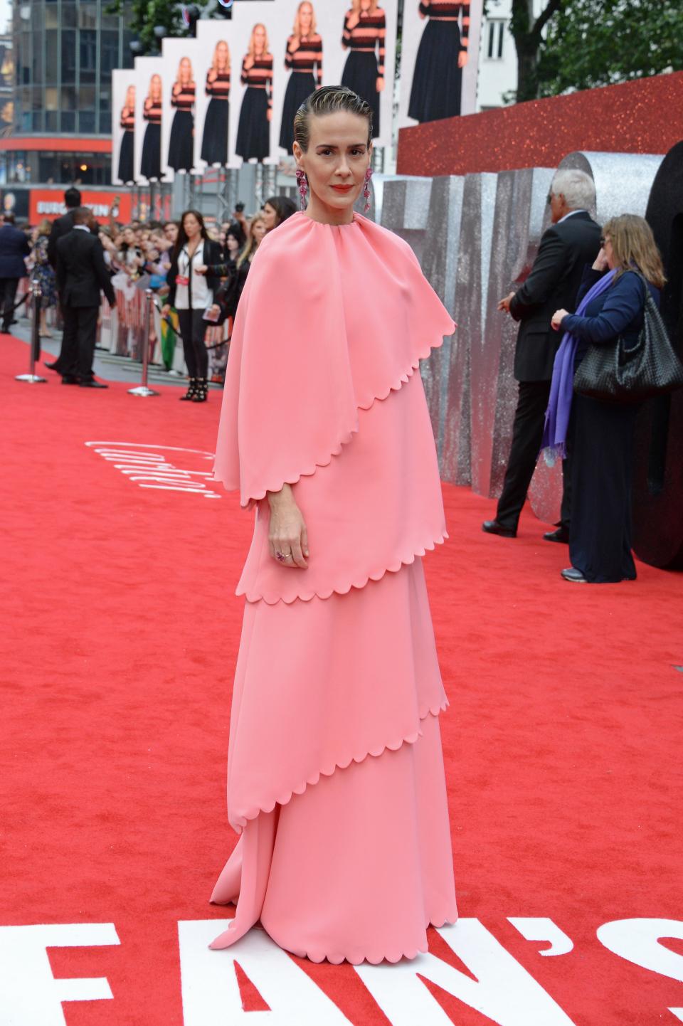 <p>WHO: Sarah Paulson</p> <p>WHAT: Valentino</p> <p>WHERE: At the <em>Ocean’s 8</em> premiere, London</p> <p>WHEN: June 13, 2018</p>