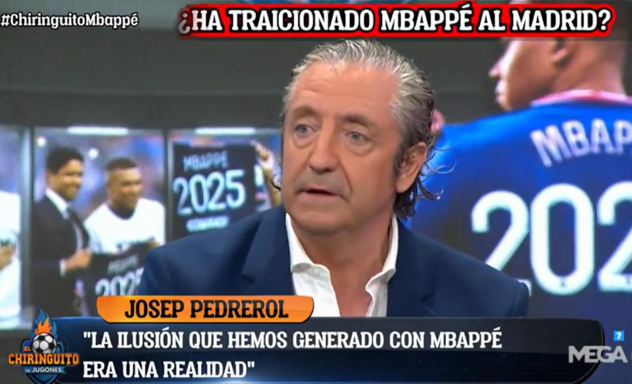 Josep Pedrerol en ‘El Chiringuito de Jugones’. (Foto: Atresmedia).