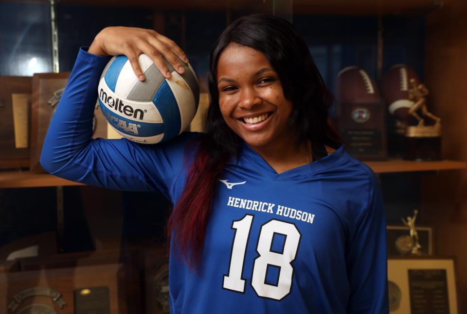 Hendrick Hudson senior Amya Davis is the Westchester/Putnam girls volleyball player of the year. Davis is photographed at the high school Dec. 16, 2022 in Montrose. 