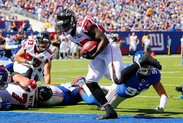 Tevin Coleman has a clear shot to make a second-year jump. (Photo by Jim McIsaac/Getty Images)