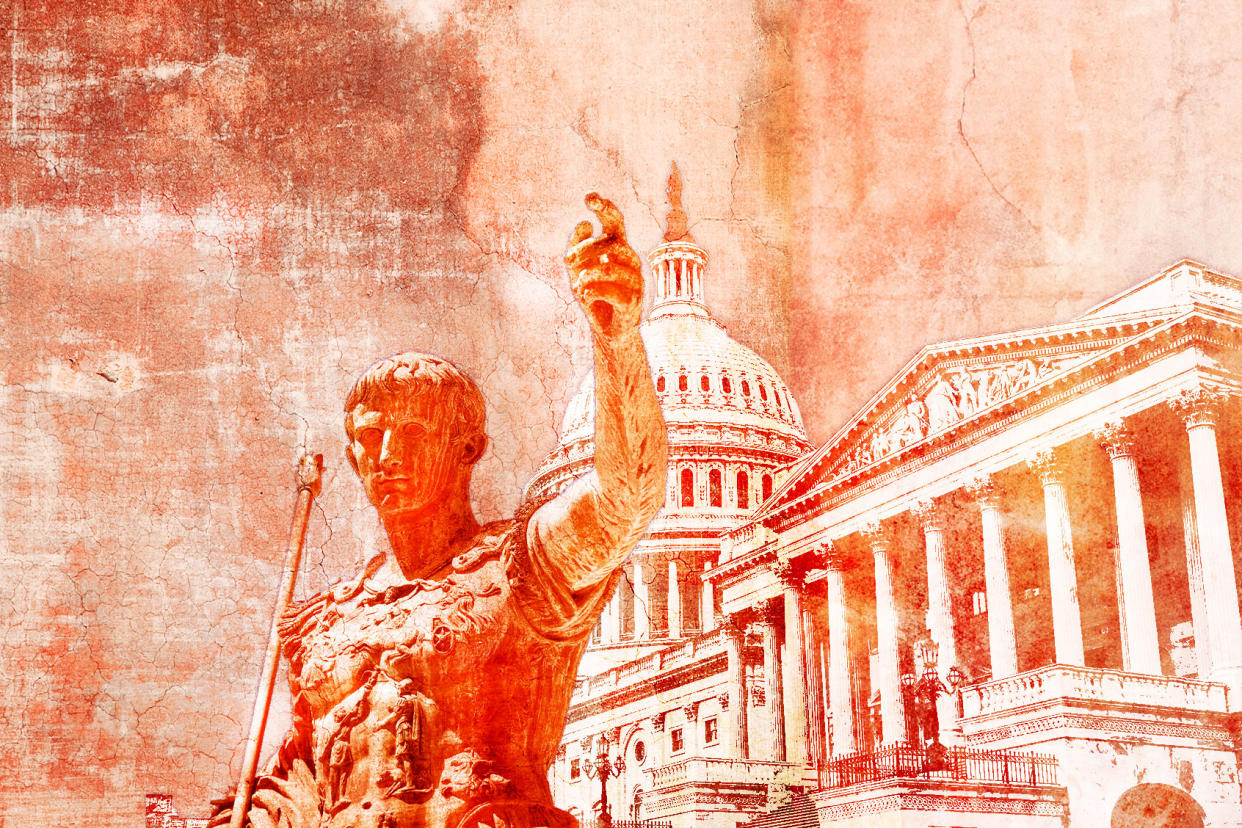 Julius Caesar Statue & The US Capitol Building Photo illustration by Salon/Getty Images