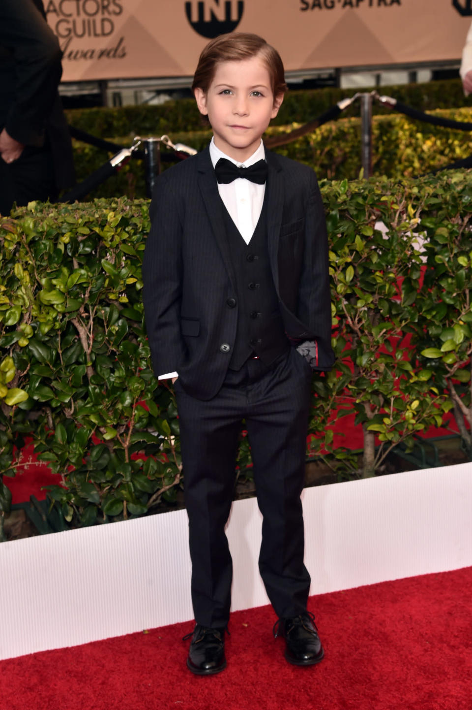 Jacob Tremblay at the 22nd Annual Screen Actors Guild Awards at The Shrine Auditorium on January 30, 2016 in Los Angeles, California.
