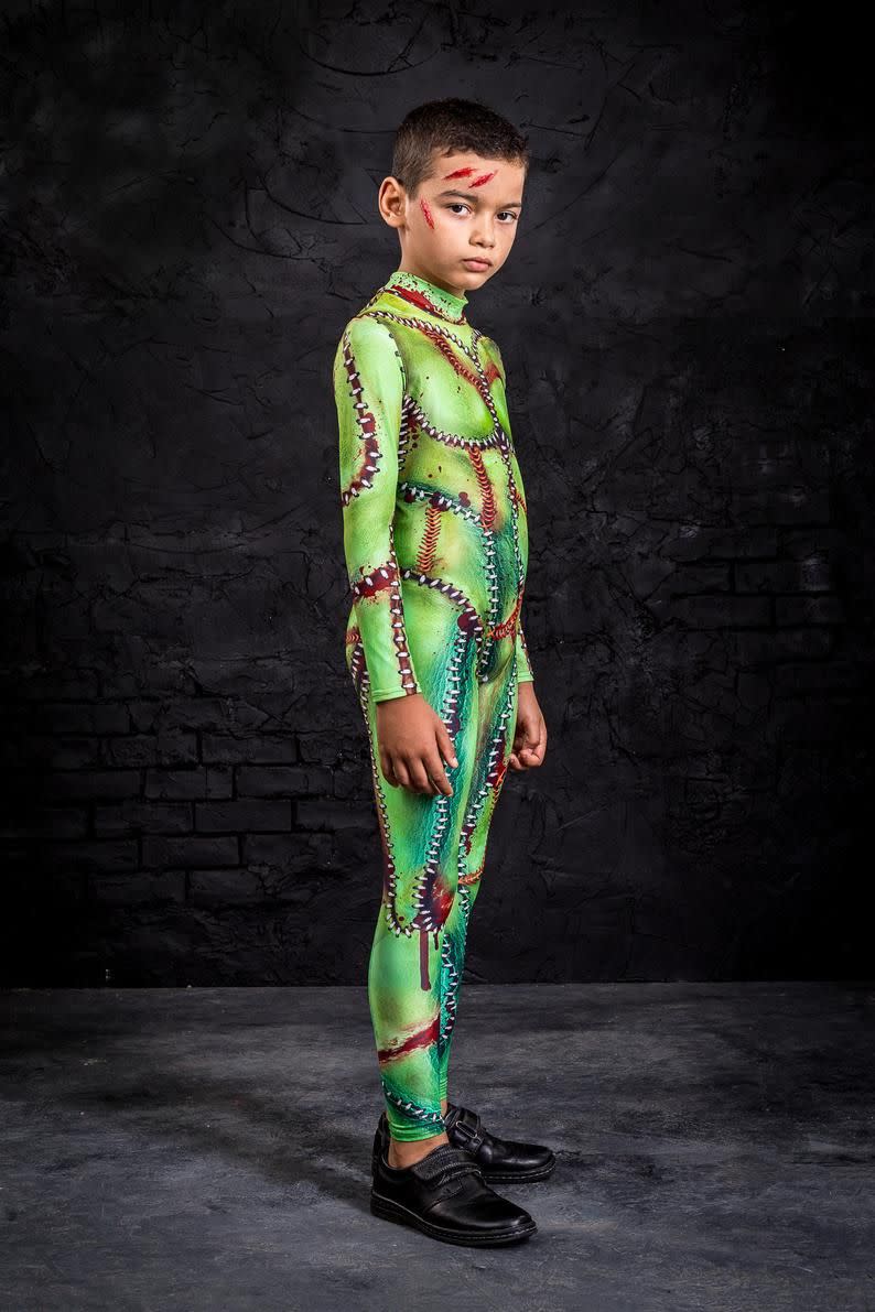 <p><strong>BADINKA</strong></p><p>etsy.com</p><p><strong>$85.00</strong></p><p>DIY zombie costumes can get messy, with all that splatter and gore. This bodysuit takes out the mess and the fuss, so you just have to do some face paint before sending them on a quest for more brains — I mean, candy.</p>