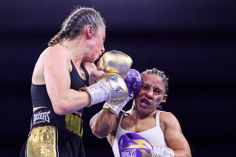 Dolan (left) won the inaugural British super-flyweight title against Ryan (Mark Robinson Matchroom Boxing)