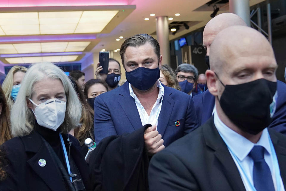 Leonardo DiCaprio during the Cop26 summit in Glasgow. Picture date: Tuesday November 2, 2021.