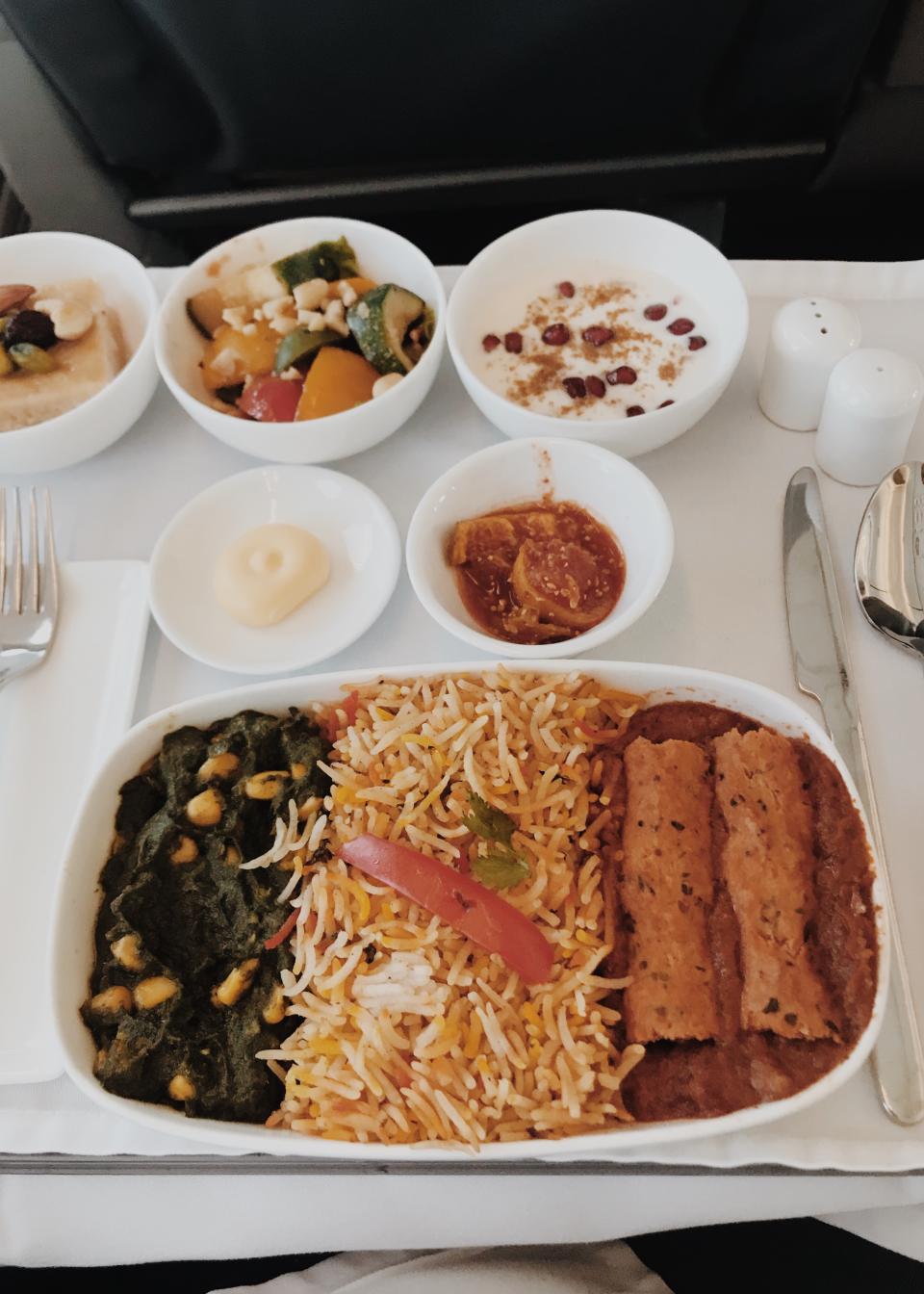 In-flight meal on board Vistara