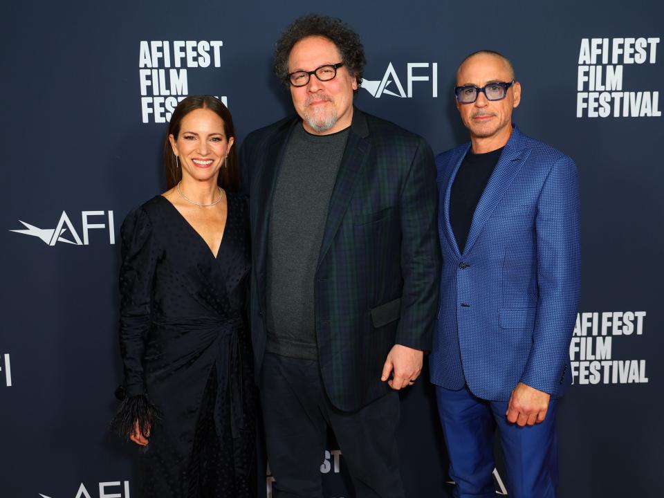 Susan Downey, Jon Favreau, and Robert Downey Jr. at AFI Fest.
