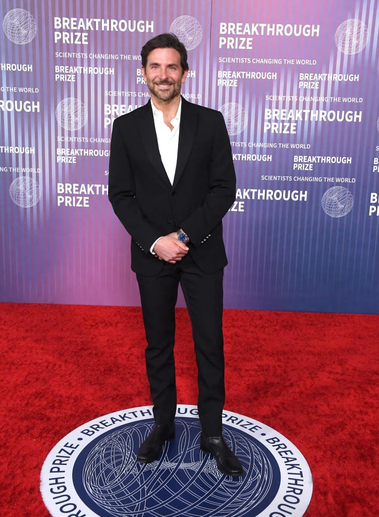 LOS ANGELES, CALIFORNIA - APRIL 13: Bradley Cooper arrives at the 10th Annual Breakthrough Prize Ceremony at Academy Museum of Motion Pictures on April 13, 2024 in Los Angeles, California.