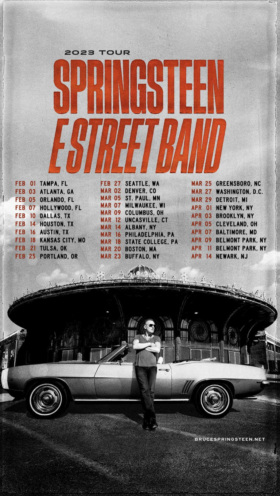Bruce Springsteen U.S. tour itinerary - Credit: ShoreFire Media