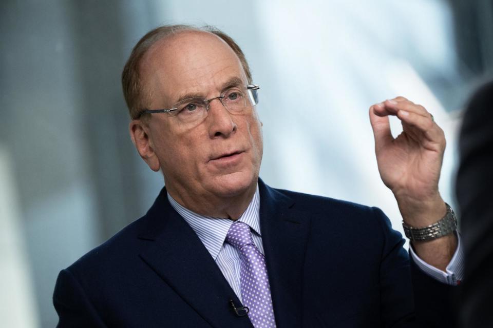 PHOTO: Larry Fink, chairman and chief executive officer of BlackRock Inc., during a Bloomberg Television interview in New York, Jan. 12, 2024.  (Victor J. Blue/Bloomberg via Getty Images, FILE)