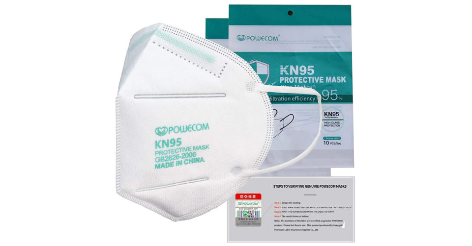 20-Pack Powecom KN95 Masks (Photo: Amazon)