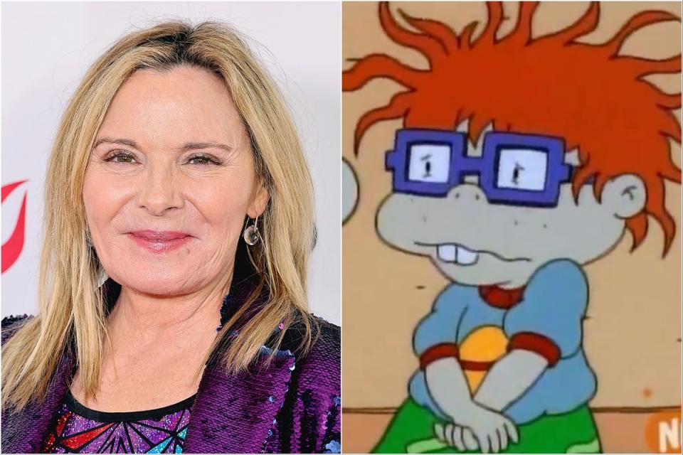 Kim Cattrall and ‘Rugrats’’ Chuckie (Getty Images/Nickelodeon)