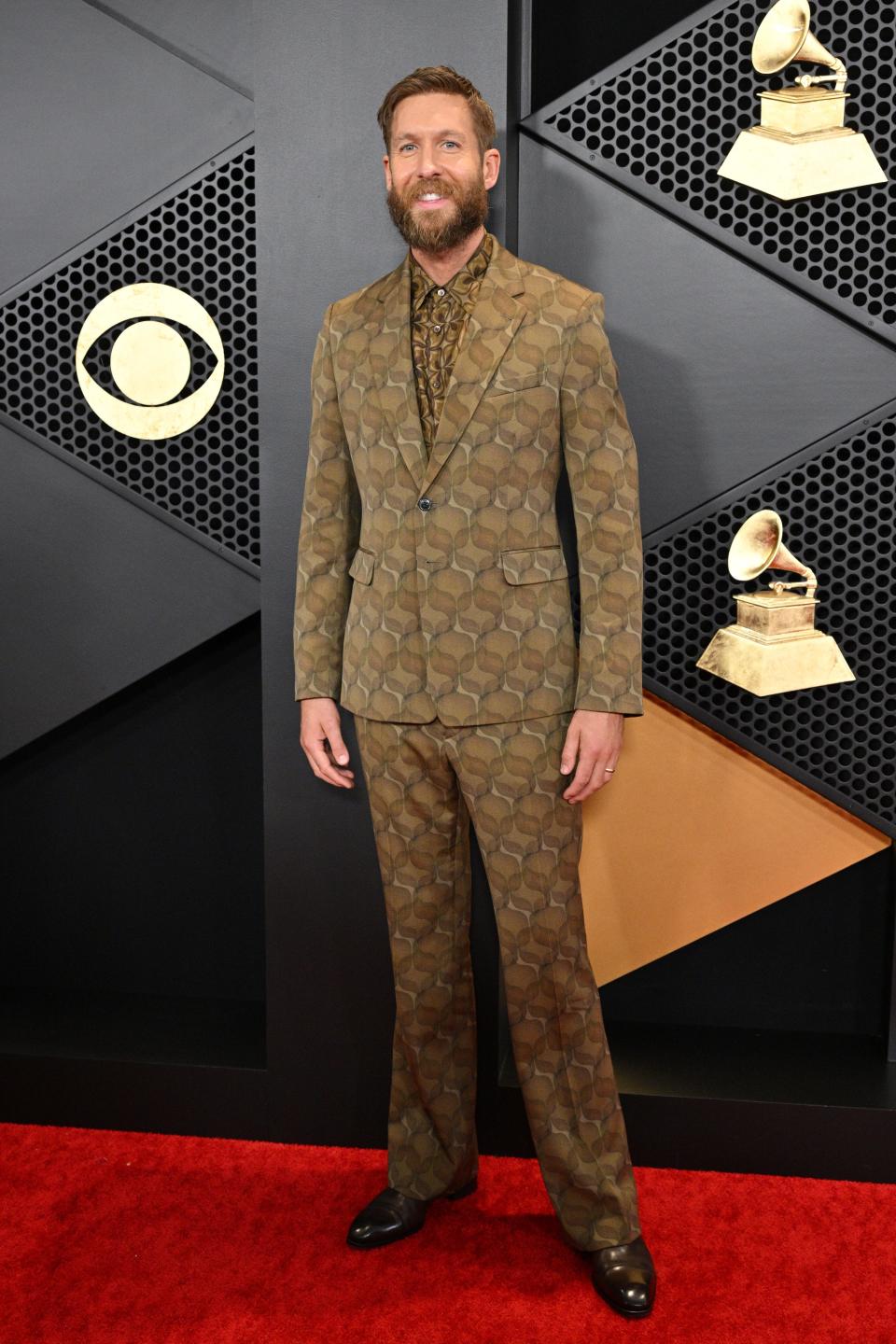 Calvin Harris attends the 2024 Grammys.