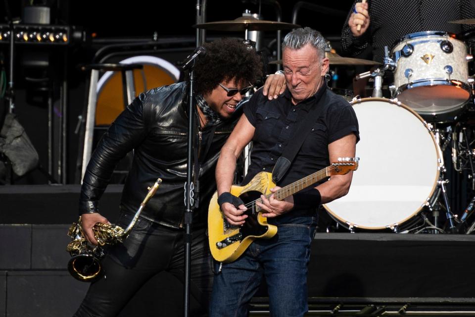 Bruce Springsteen and the E Street Band perform live on July 6, 2023, at British Summer Time Hyde Park in London.