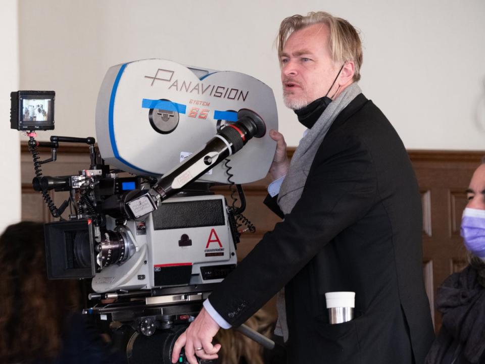 Christopher Nolan behind the scenes of ‘Oppenheimer’ (Melinda Sue Gordon)