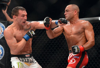 Time will tell whether Eddie Alvarez (R) and Michael Chandler get to settle their feud with a trilogy fight. (USA Today)