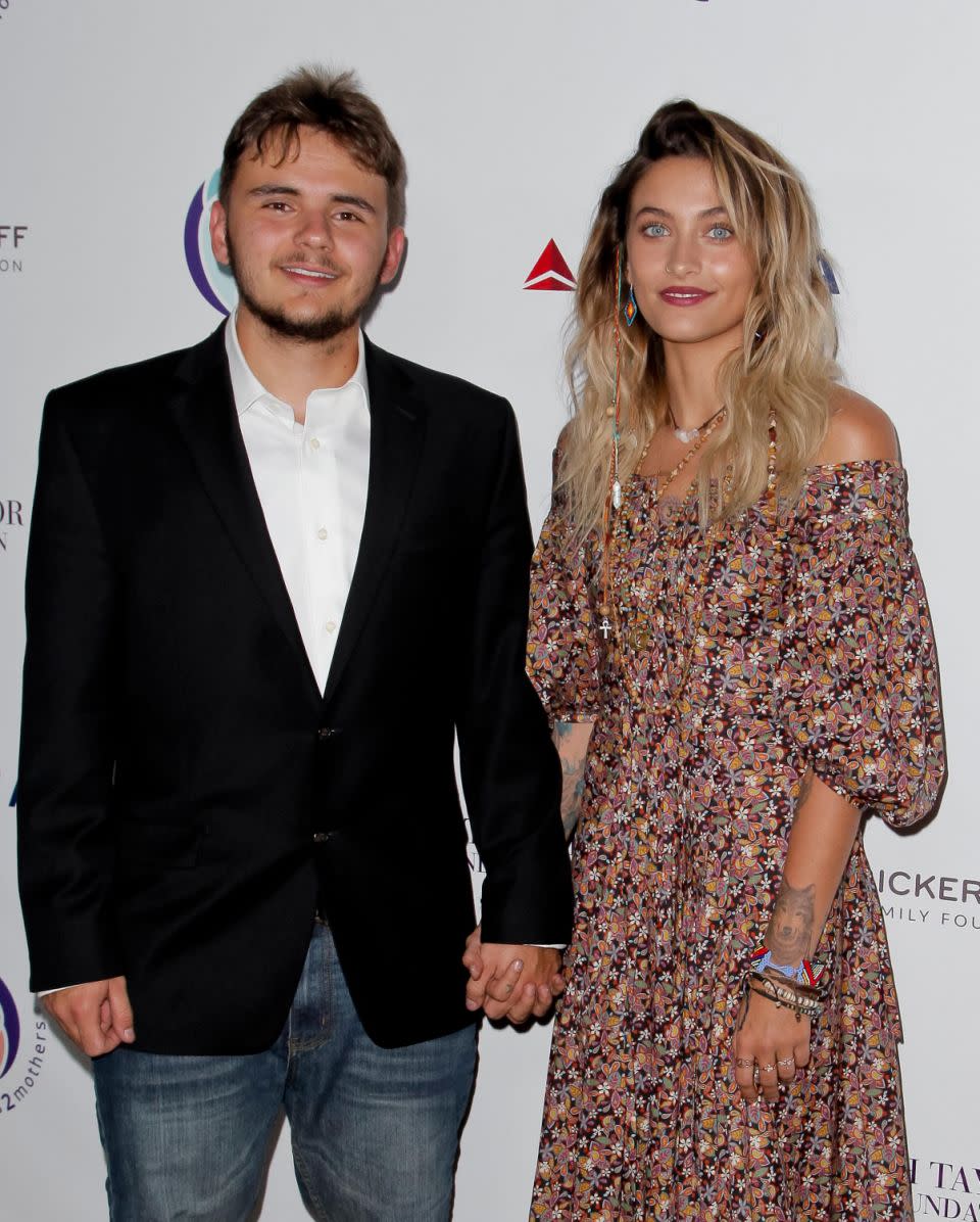 Prince and Paris are pictured here together at an event last month. Source: Getty