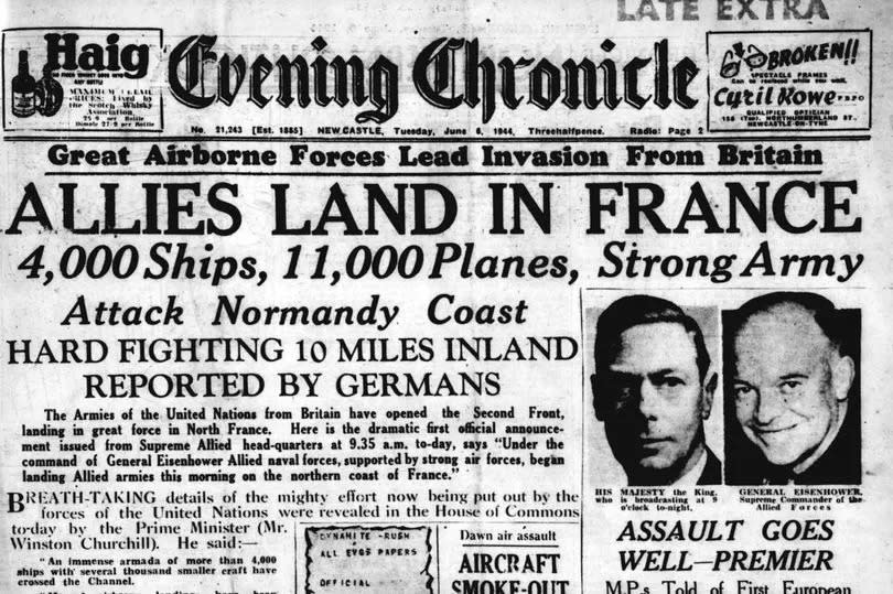 How the Newcastle Evening Chronicle reported on the events of D-Day, June 6, 1944