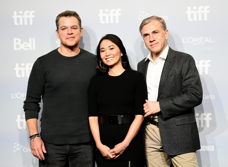 <p><a rel="nofollow" href="https://www.yahoo.com/movies/tagged/matt-damon" data-ylk="slk:Matt Damon;elm:context_link;itc:0;sec:content-canvas" class="link ">Matt Damon</a>, Hong Chau, and <a rel="nofollow" href="https://www.yahoo.com/movies/tagged/christoph-waltz" data-ylk="slk:Christoph Waltz;elm:context_link;itc:0;sec:content-canvas" class="link ">Christoph Waltz</a> at the <a rel="nofollow" href="https://www.yahoo.com/movies/tagged/toronto-film-festival" data-ylk="slk:2017 Toronto International Film Festival;elm:context_link;itc:0;sec:content-canvas" class="link ">2017 Toronto International Film Festival</a> for <a rel="nofollow" href="https://www.yahoo.com/movies/film/downsizing" data-ylk="slk:Downsizing;elm:context_link;itc:0;sec:content-canvas" class="link "><em>Downsizing</em></a>, on Sept. 10 (Photo: Emma McIntyre/Getty Images)<br><br></p>