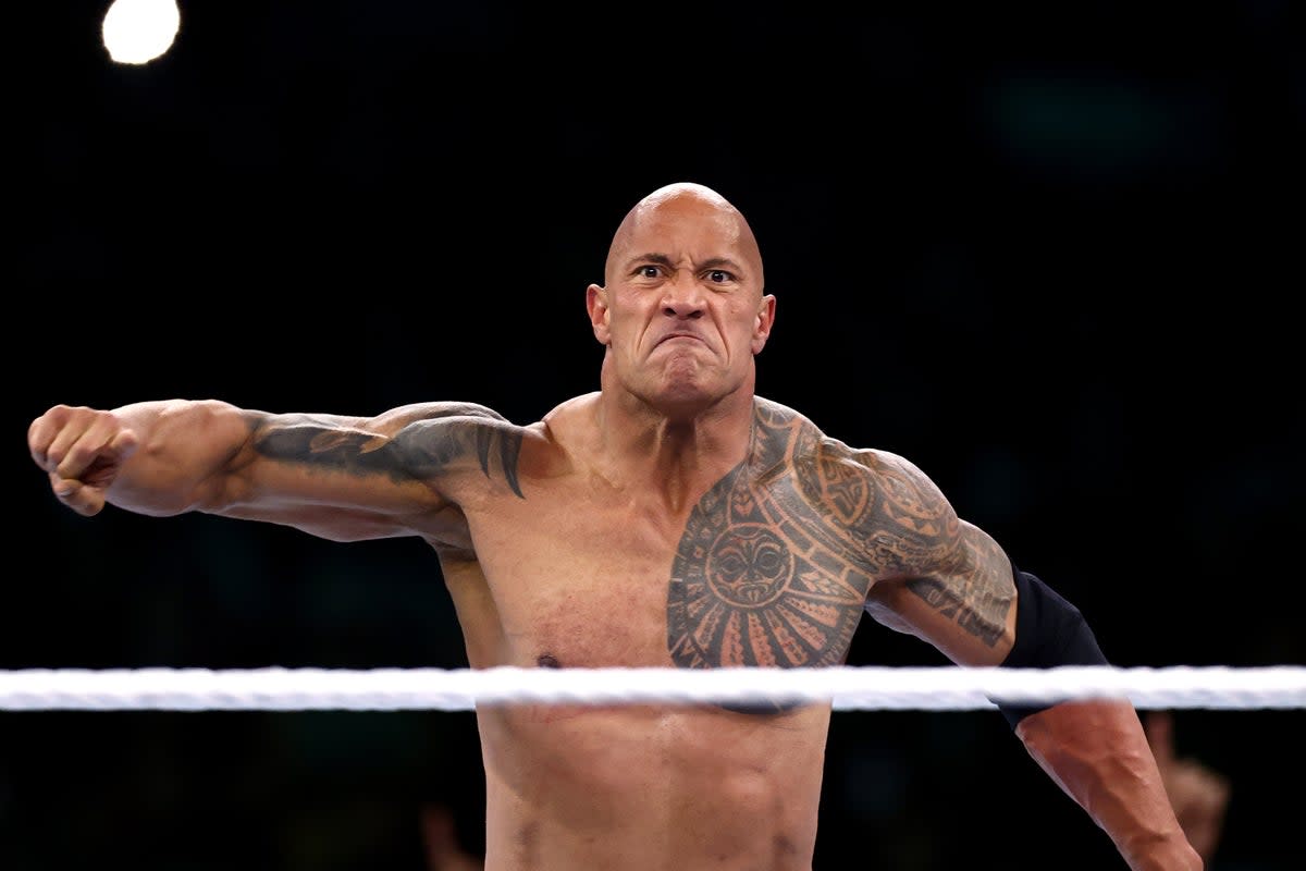 Dwayne ‘The Rock’ Johnson in action at WrestleMania 40 (Getty Images)