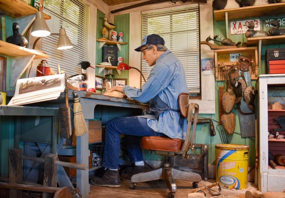 This display of a decoy carver’s workshop is part of the visitor center’s homage to the positive human impact on the marsh.