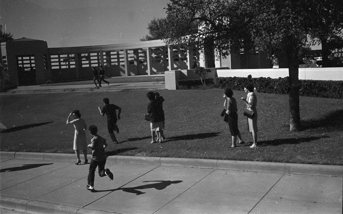 Nov. 22, 1963: Grassy Knoll, Dealey Plaza, following President John F. Kennedy’s assassination in Dallas.