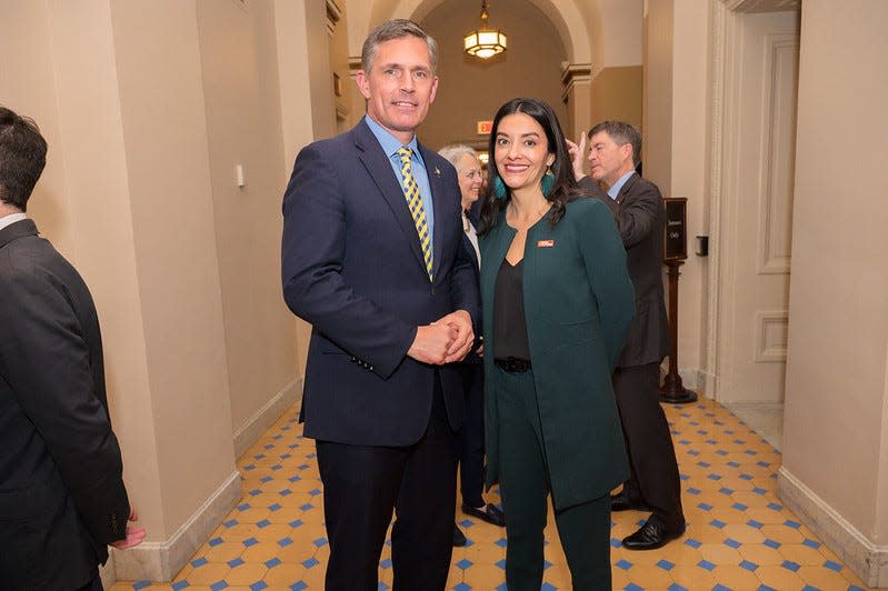 Bold Futures New Mexico Executive Director Charlene Bencomo joins Sen. Martin Heinrich at the Capitol Building Feb. 7, 2023 for President Joe Biden's State of the Union Address.