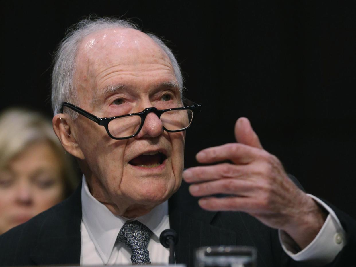 Former National Security Advisor Brent Scowcroft testifies during a Senate Armed Services Committee hearing on Capitol Hill, 21 January, 2015: Mark Wilson/Getty Images
