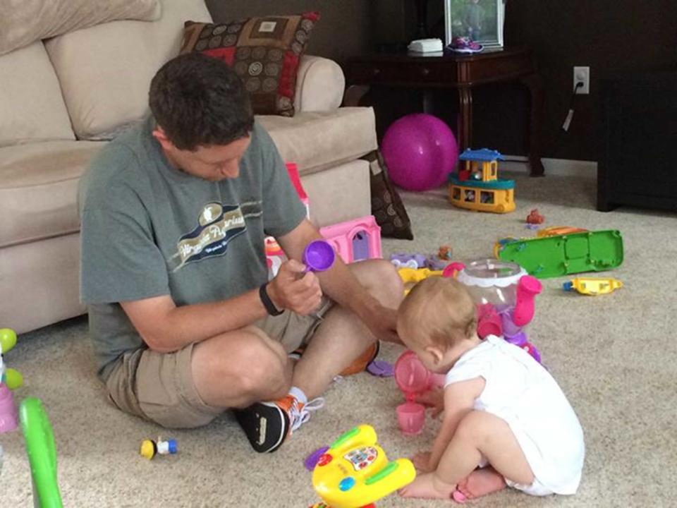 "Tea party with Daddy!"