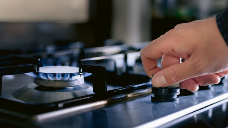 Hand turning stove knob