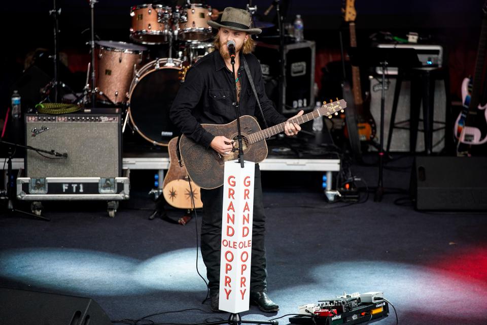 Jackson Dean performs during an Opry NextStage Live event at Lava Cantina in The Colony, Texas, Wednesday, May 10, 2023.