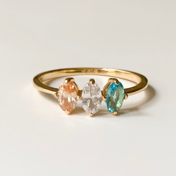 8) Mothers Multi-Stone Birthstone Ring