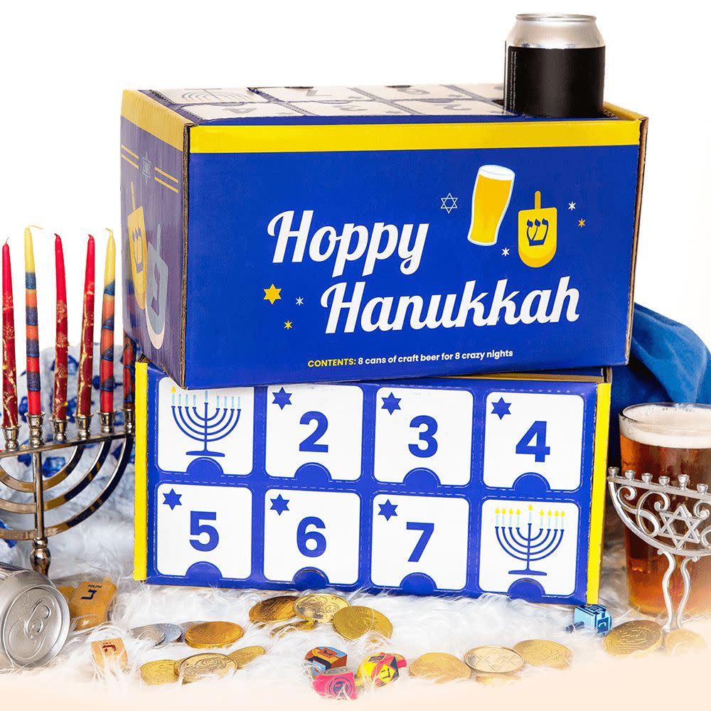 <p><a href="https://go.redirectingat.com?id=74968X1596630&url=https%3A%2F%2Fshop.citybrewtours.com%2Fproduct%2Fhanukkah-box%2F&sref=https%3A%2F%2Fwww.redbookmag.com%2Flife%2Ffriends-family%2Fg46000590%2Fbest-hanukkah-gifts%2F" rel="nofollow noopener" target="_blank" data-ylk="slk:Shop Now;elm:context_link;itc:0;sec:content-canvas" class="link rapid-noclick-resp">Shop Now</a></p><p>Hoppy Hanukkah Gift Box</p><p>citybrewtours.com</p><p>$79.00</p>