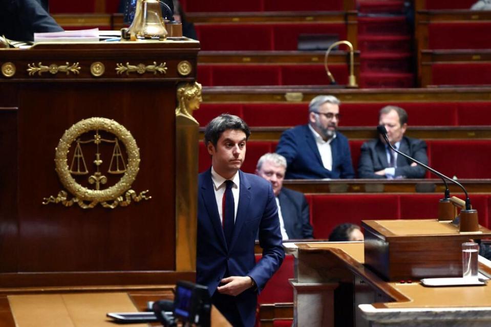 Gabriel Attal le 30 janvier 2024 à l’Assemblée nationale.