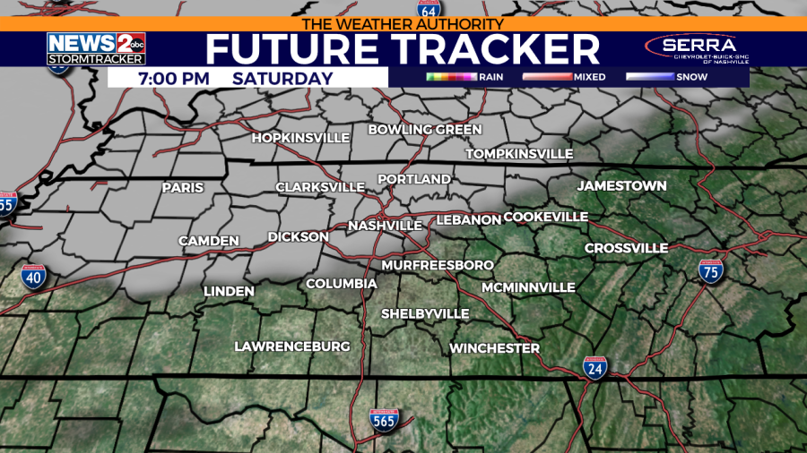 WKRN Future Tracker: Valid Saturday 10/14 at 7 PM.