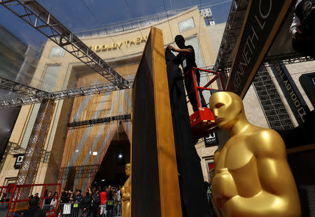 Preparations continue for the 89th Academy Awards in Hollywood, California, U.S. February 25, 2017. REUTERS/Mike Blake