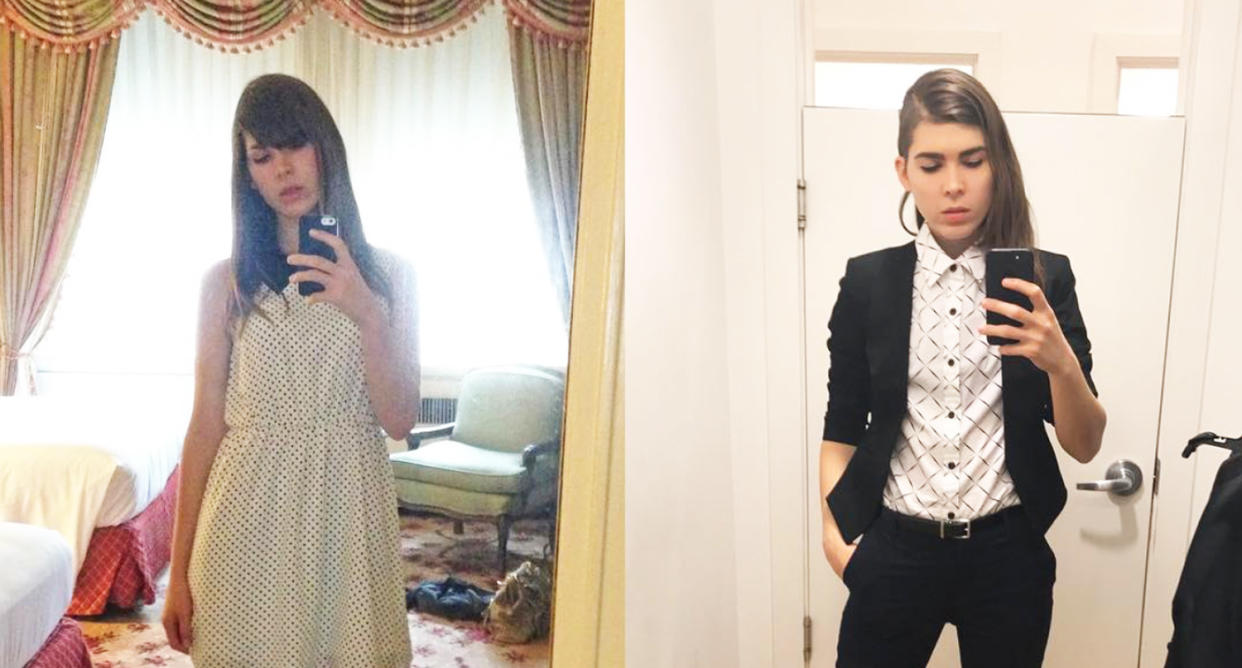 Eli Erlick, a trans woman, used to feel societal pressure to dress like a woman. (Photo: Instagram/Elierlick)