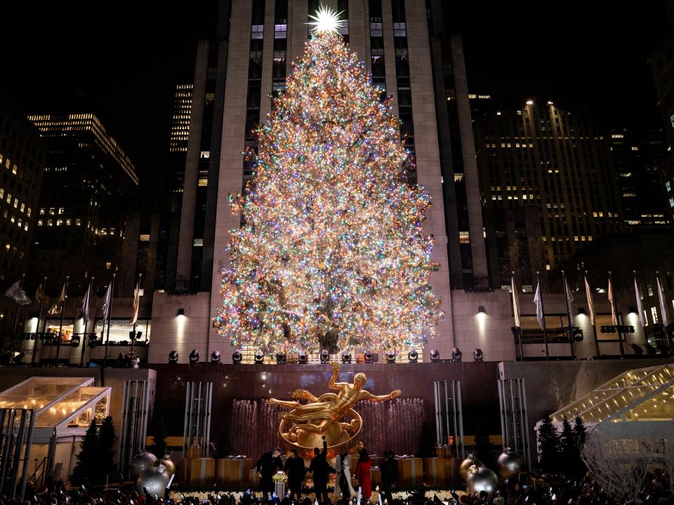 Rockefeller Center Christmas tree in New York City