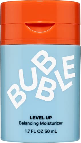 Bubble Skincare Level Up Balancing Gel Moisturizer - Zinc PCA, Niacinamide + Yarrow Extract Improves Texture, Radiance & Restores Hydration - Shine-Free Face Moisturizer for Acne Prone Skin (50ml)