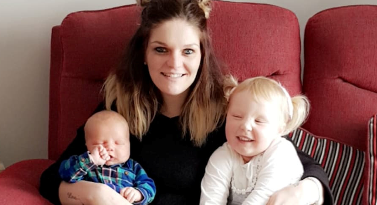 Brain tumour lady with kids