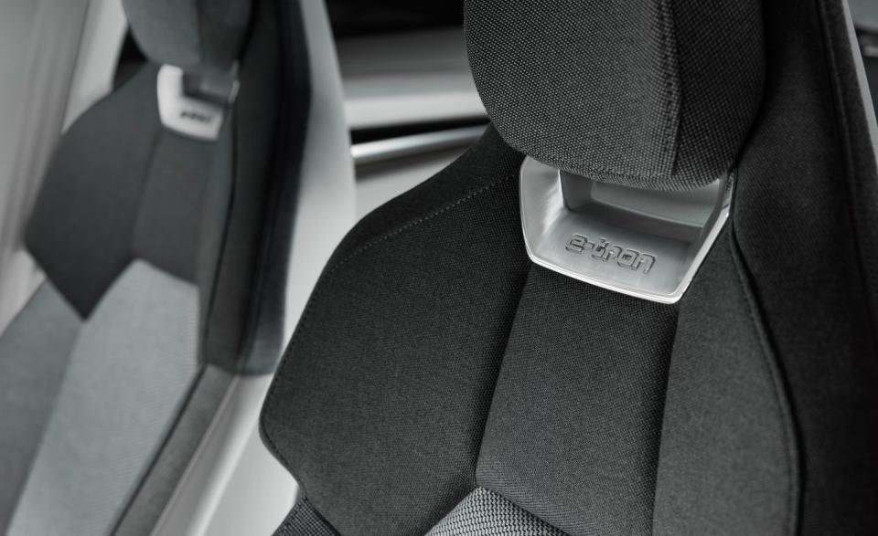 <p>Using great care to entirely avoid the use of animal-based products, the GT concept’s interior features synthetic leather and recycled fibers including Econyl yarn, which comes from used fishing nets.</p>