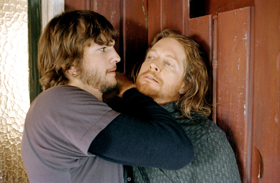 Ashton Kutcher and Eric Stoltz in 2004's The Butterfly Effect. (New Line/Alamy)