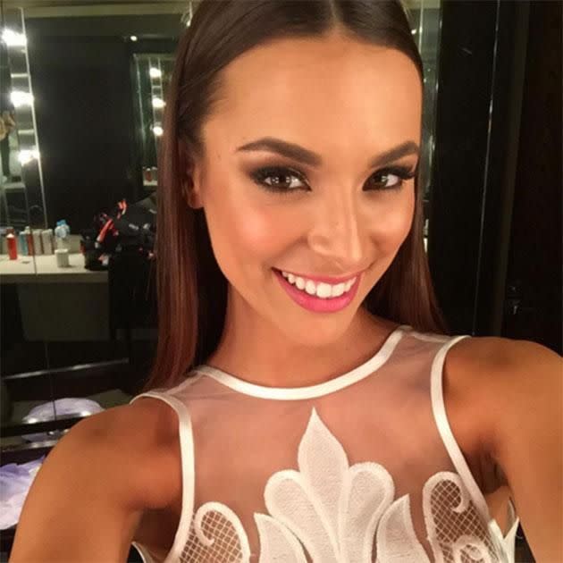 Monika co-hosted the Miss Universe Australia Victoria finals. Source: Instagram