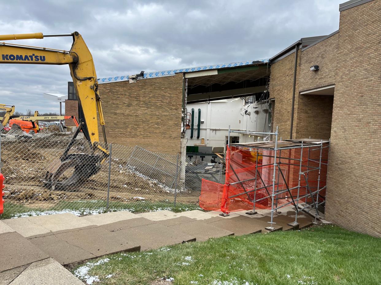 A fire broke out at the old Sycamore High School natatorium on Tuesday, the school district said.