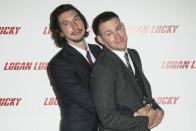 <p>Bei der Premiere ihres neuen Films „Logan Lucky“ in London zeigten sich Adam Driver und Channing Tatum in inniger Umarmung. (Bild: Ryan/Invision/AP) </p>