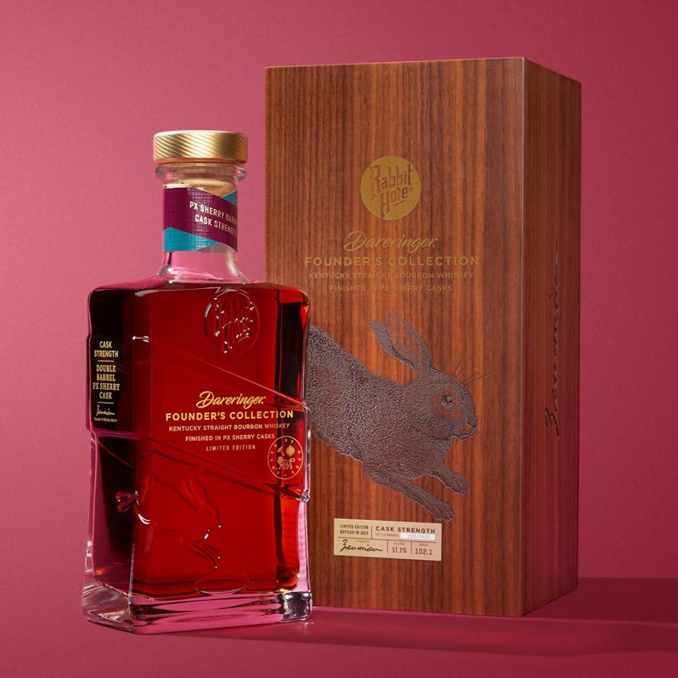 Rabbit Hole Distillery is launching a limited-edition release in the Rabbit Hole Dareringer Founder’s Collection. The award-winning Dareringer Kentucky Straight Bourbon Whiskey Finished in PX Sherry Casks has a more pronounced sherry profile.