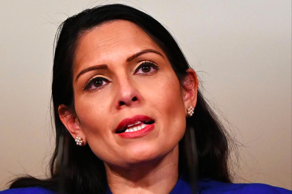 <p>Priti Patel is under fire for police data loss</p> (AFP/Getty)